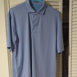 Onward Reserve Blue and Pink Striped Men's Polo Shirt